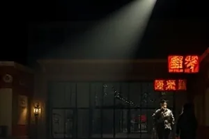 《北极星旅馆》雪夜门廊暖光的横版画面