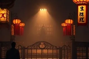 《深蓝色信件》桌面上未拆封蓝色信封的横版画面